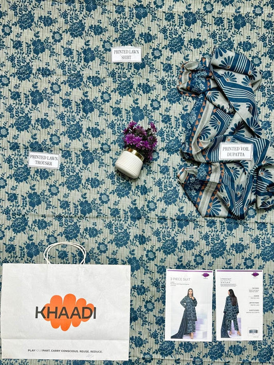 3 Pcs Women's Unstitched Printed Suit