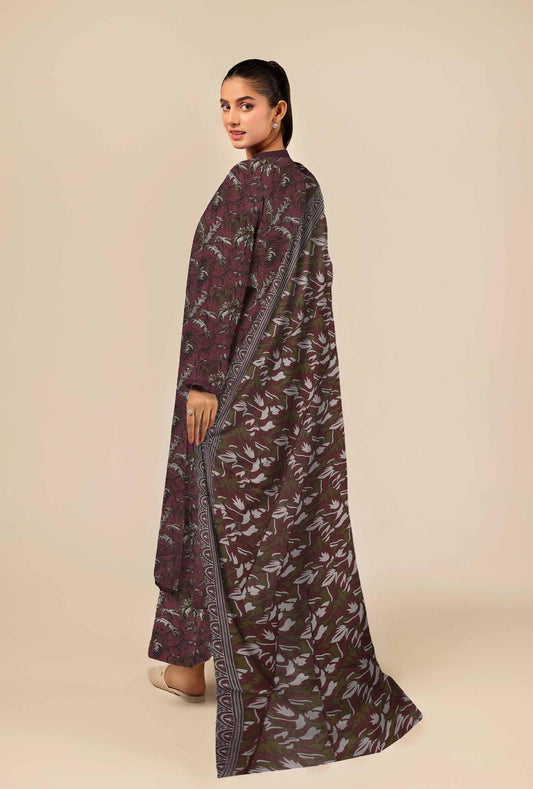 3 Pcs Women's Unstitched Printed Suit