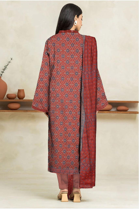 3 Pcs Women's Unstitched Printed Suit