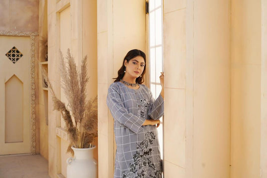 2 Pcs Block Printed Women's Outfit