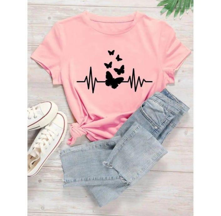 Women's Stitched Printed T-Shirt