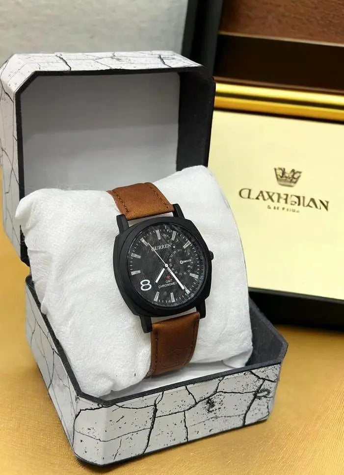 Man's Leather Watch Hype Hem