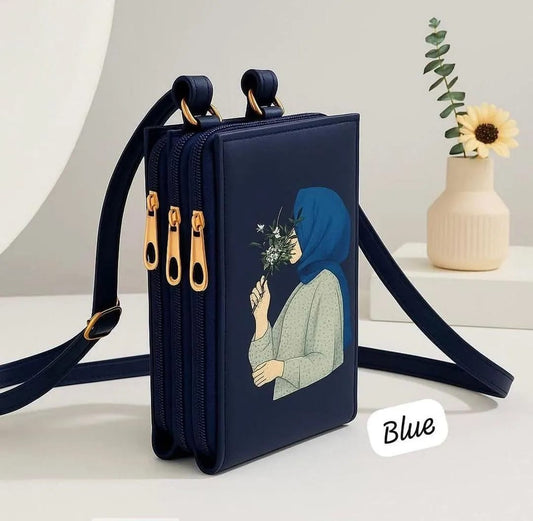 Stylish Printed Crossbody Bag - 1 Pc ( Free Home Delivery )