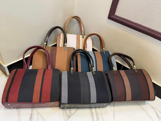 Women's Texture Printed Hand Bag's