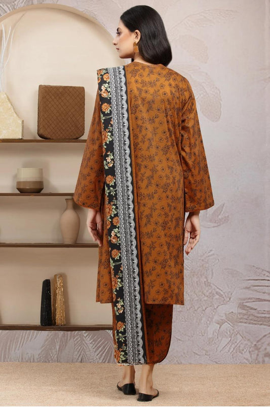 3 Pcs Women's Unstitched Printed Suit