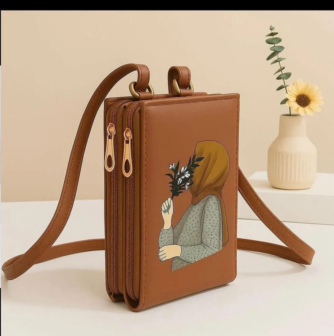 Stylish Printed Crossbody Bag - 1 Pc ( Free Home Delivery )