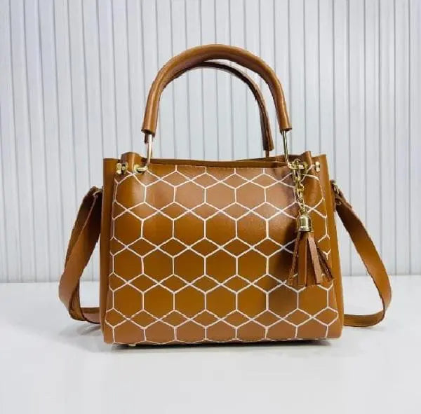 Women's Stylish Printed Leather Hand Bag's Hype Hem
